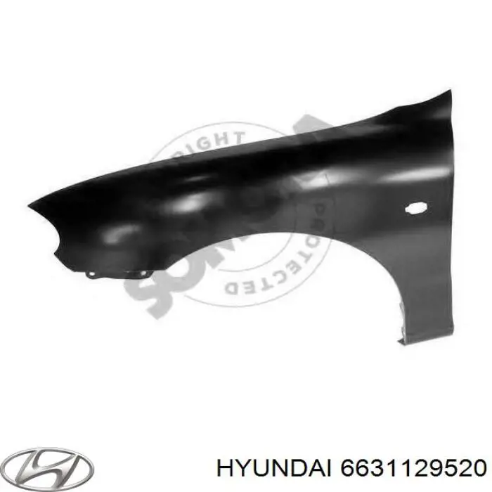 Błotnik przedni lewy Hyundai Lantra II sedana (1995 - 2000) cena, od 339,48 USD