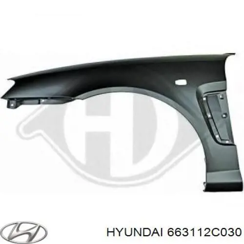 Błotnik przedni lewy do Hyundai Coupe II GK