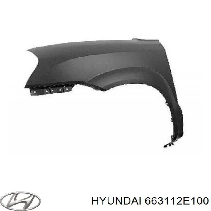 Do koszyka 663112E100 Hyundai/Kia Błotnik przedni lewy