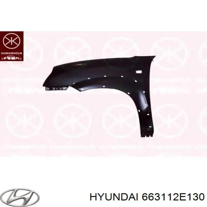 Błotnik przedni lewy Hyundai/Kia 663112E130 cena, od 90,55 USD