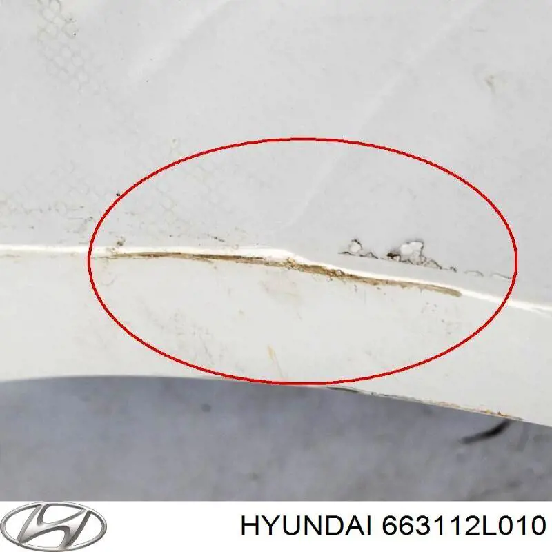 Do koszyka 663112L010 Hyundai/Kia Błotnik przedni lewy