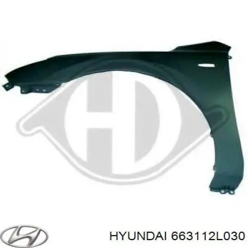 Błotnik przedni lewy Hyundai/Kia 663112L030 cena, od 58,52 USD