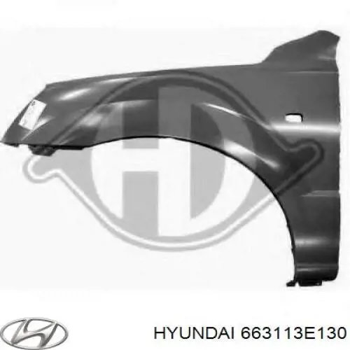 663113E130 Hyundai/Kia Błotnik przedni lewy