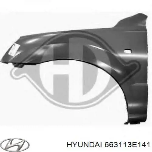 663113E141 Hyundai/Kia Błotnik przedni lewy