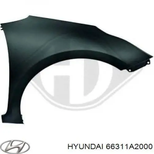 66311A2000 Hyundai/Kia Błotnik przedni lewy