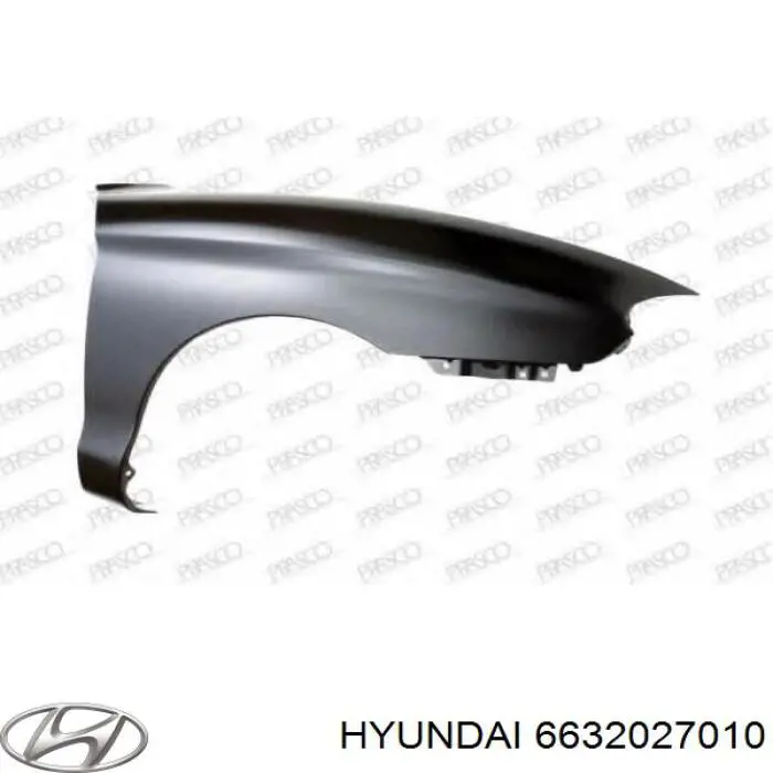Błotnik przedni prawy Hyundai Coupe I coupe (RD) (1996 - 2002) cena, od 231,58 USD