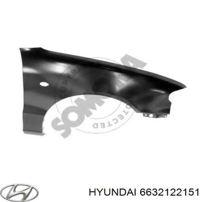 Do koszyka Błotnik przedni prawy Hyundai Accent I 