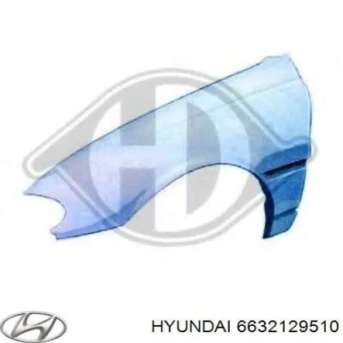 Błotnik przedni prawy do Hyundai Lantra II 