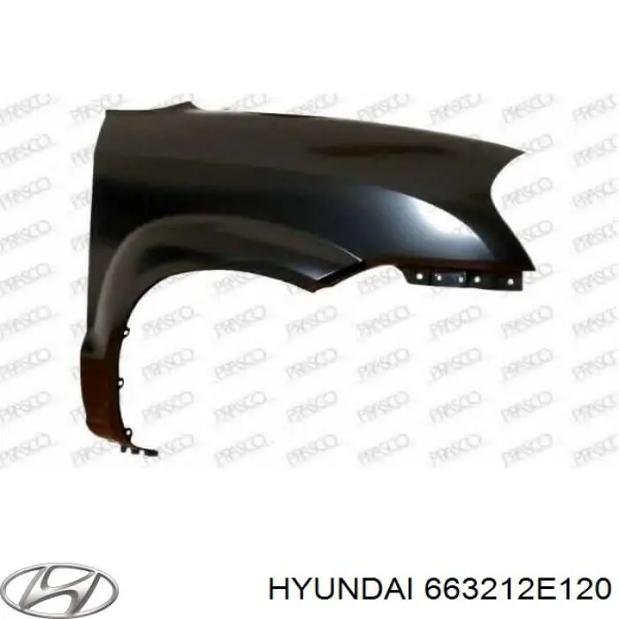 Błotnik przedni prawy Hyundai/Kia 663212E120 cena, od 68,82 USD