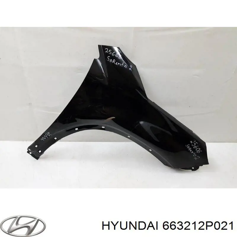 Do koszyka 663212P021 Hyundai/Kia Błotnik przedni prawy