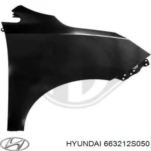 Błotnik przedni prawy Hyundai/Kia 663212S050 cena, od 70,12 USD