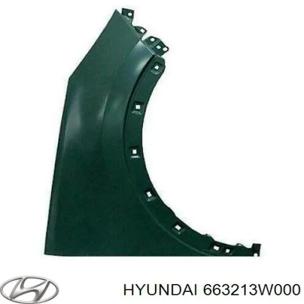 Do koszyka 663213W000 Hyundai/Kia Błotnik przedni prawy