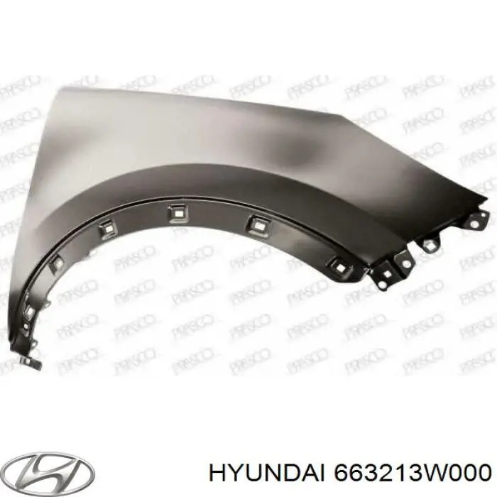 Błotnik przedni prawy Hyundai/Kia 663213W000 cena, od 80,94 USD