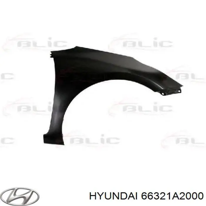66321A2000 Hyundai/Kia Błotnik przedni prawy