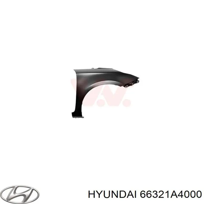 66321A4000 Hyundai/Kia Błotnik przedni prawy
