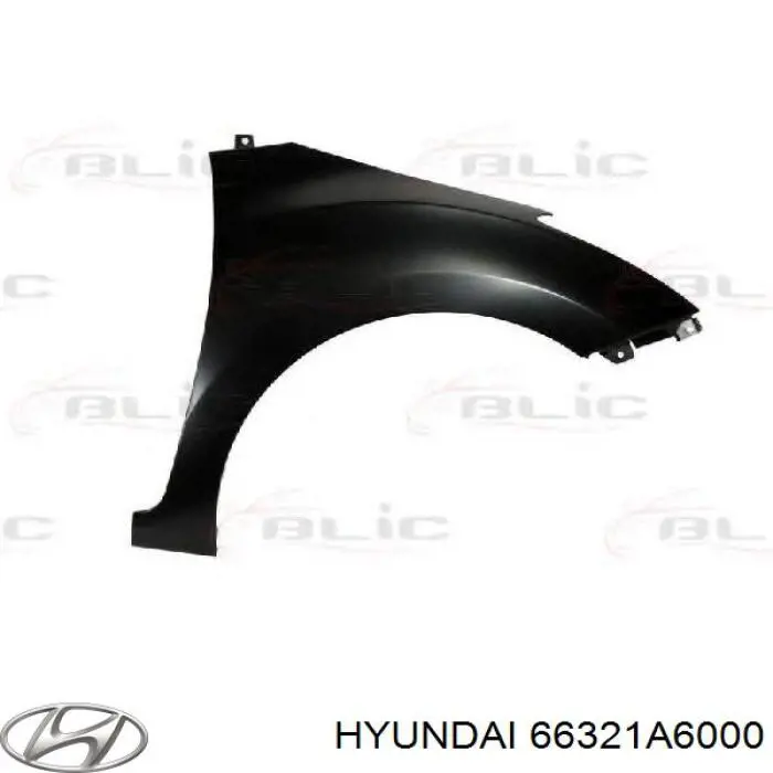 Błotnik przedni prawy Hyundai/Kia 66321A6000 cena, od 63,84 USD