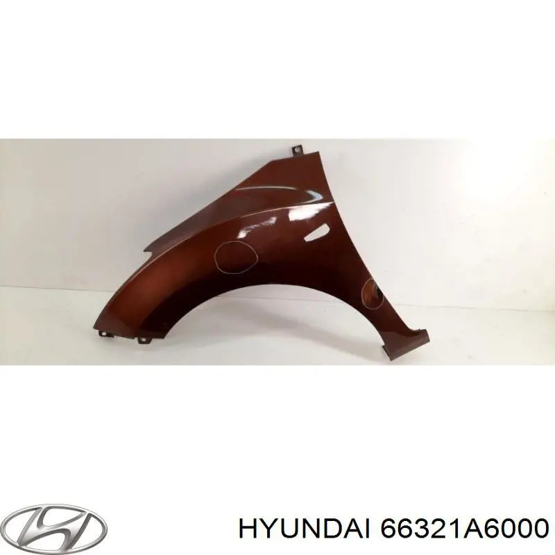 Do koszyka 66321A6000 Hyundai/Kia Błotnik przedni prawy