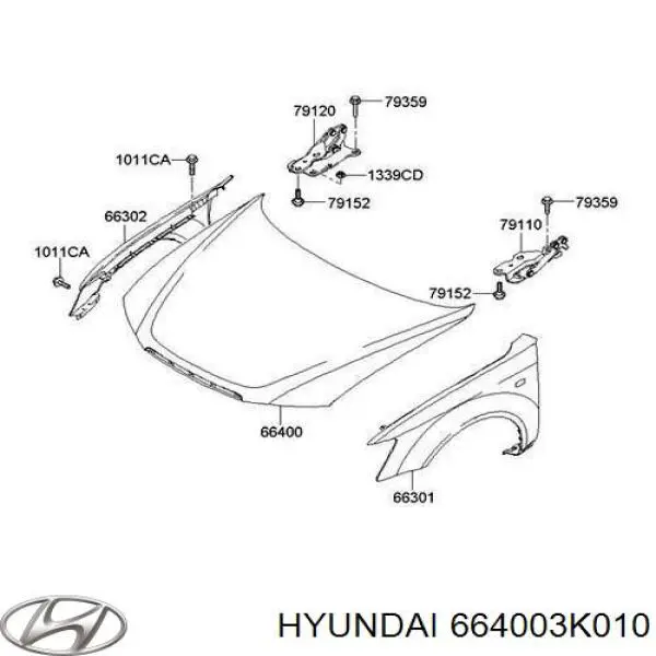 Maska silnika Hyundai/Kia 664003K010 cena, od 316,23 USD