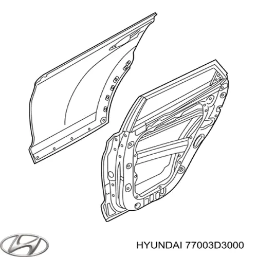 77003D3000 Hyundai/Kia Drzwi tylne lewe
