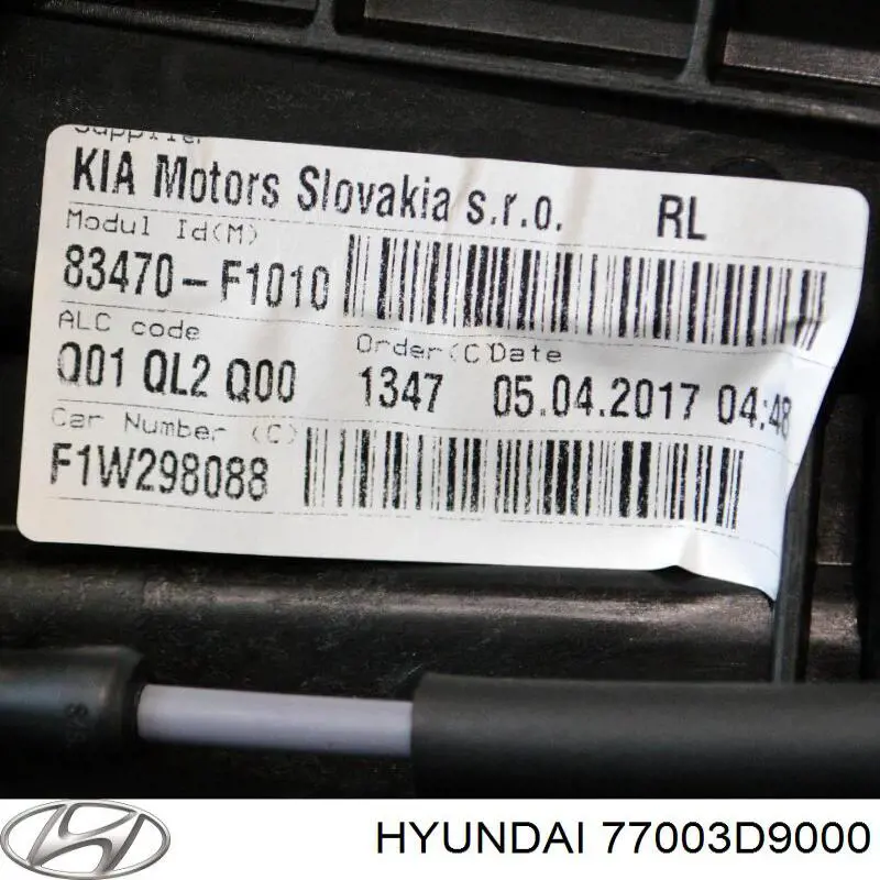 Drzwi tylne lewe Hyundai/Kia 77003D9000 cena, od 414,85 USD