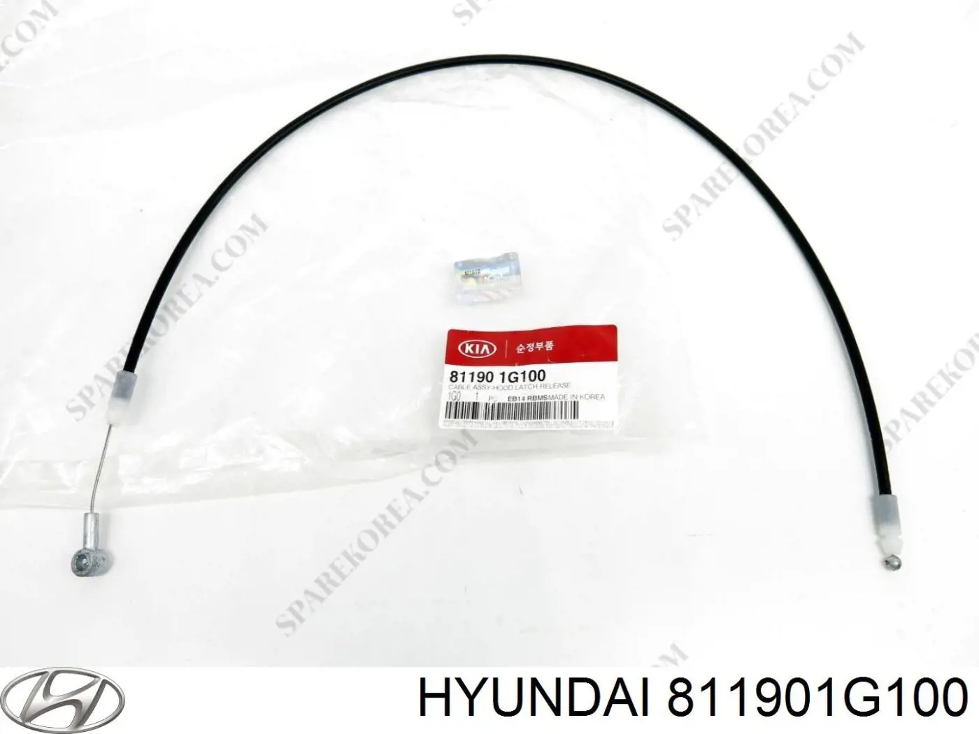 811901G100 Hyundai/Kia Linka otwierania maski przednia