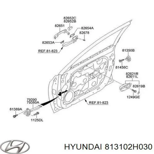 Zamek drzwi przednich lewych Hyundai/Kia 813102H030 cena, od 70,87 USD