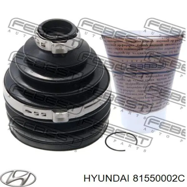 Osłona przegubu homokinetycznego półosi przedniej zewnętrzna 81550002C Hyundai/Kia