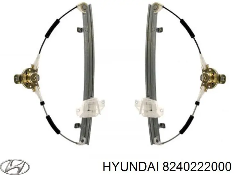 Do koszyka 8240222000 Hyundai/Kia Mechanizm podnoszenia szyby drzwi przednich prawych