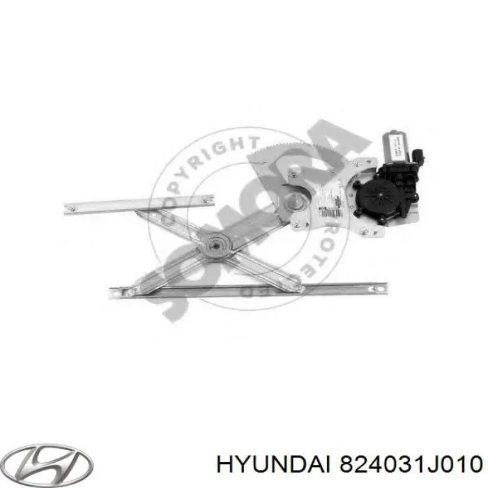 Mechanizm podnoszenia szyby drzwi przednich lewych Hyundai/Kia 824031J010 cena, od 93,64 USD