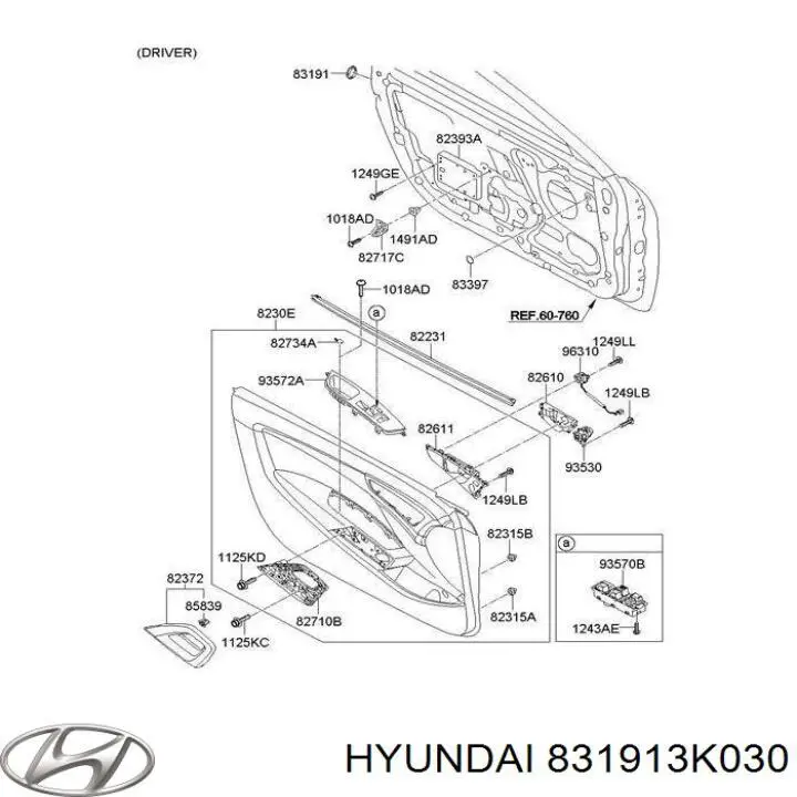 831913K030 Hyundai/Kia Wkładka dna nadwozia