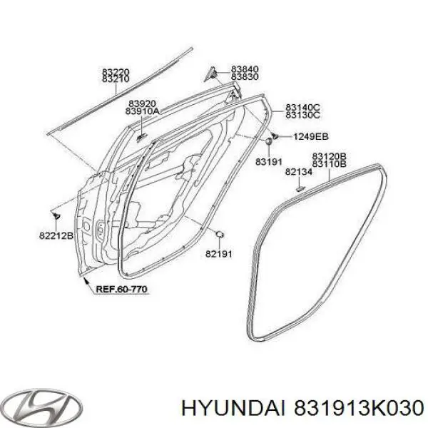 Wkładka dna nadwozia Hyundai/Kia 831913K030 cena, od 3,49 USD