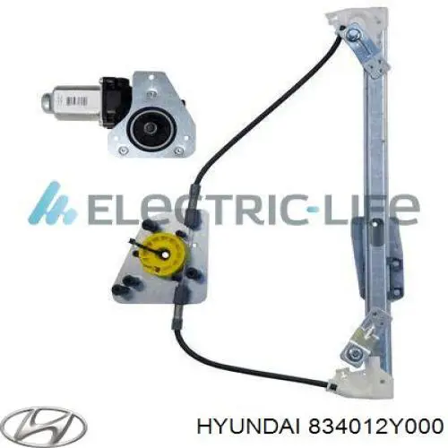 834012Y000 Hyundai/Kia Mechanizm podnoszenia szyby drzwi tylnych lewych