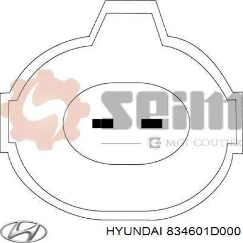 834601D000 Hyundai/Kia Mechanizm podnoszenia szyby drzwi tylnych prawych