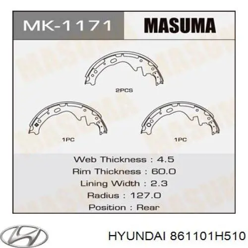 Szyba przednia Hyundai/Kia 861101H510 cena, od 268,94 USD