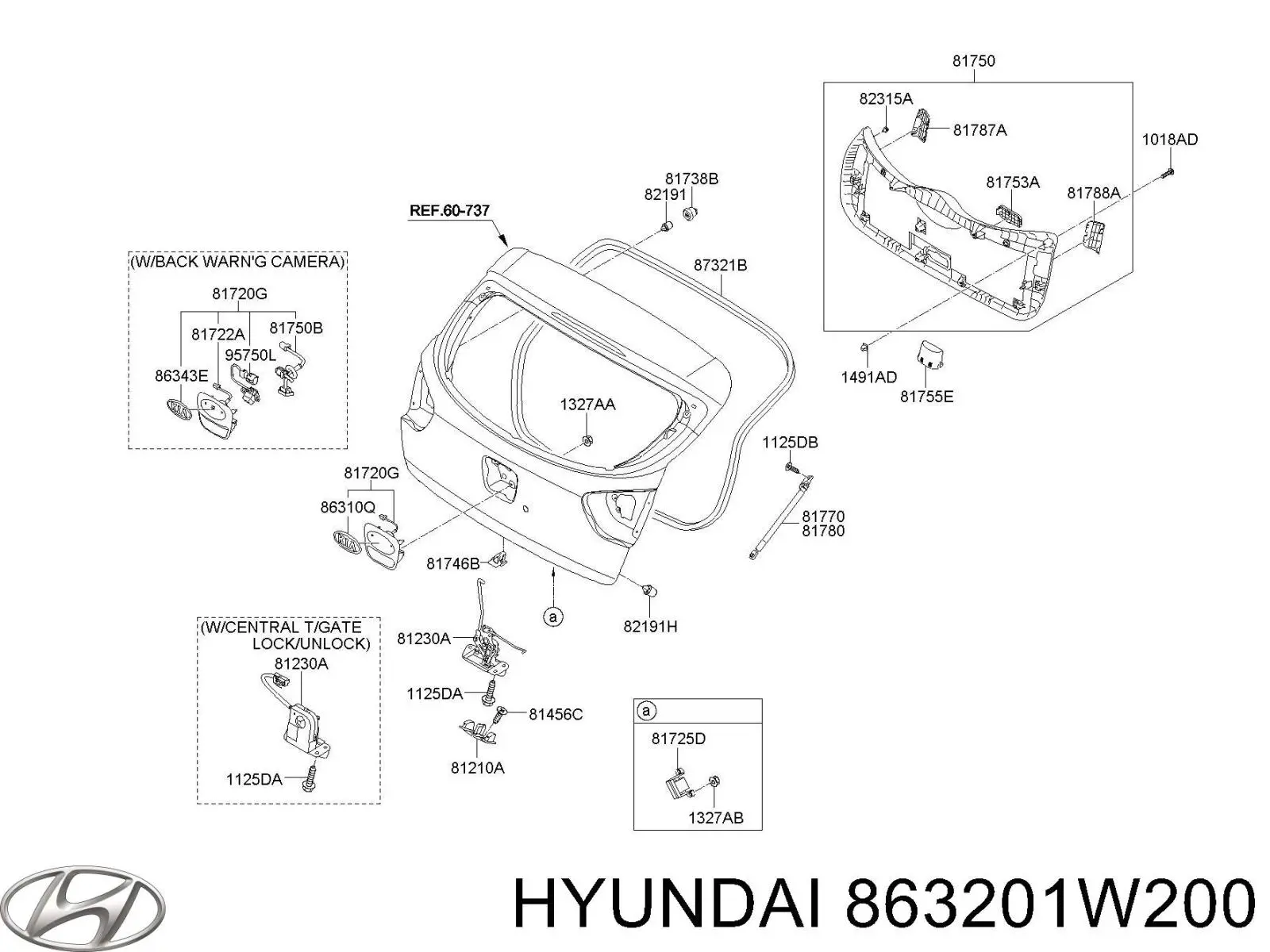 Emblemat na atrapę chłodnicy Hyundai/Kia 863201W200 cena, od 25,37 USD