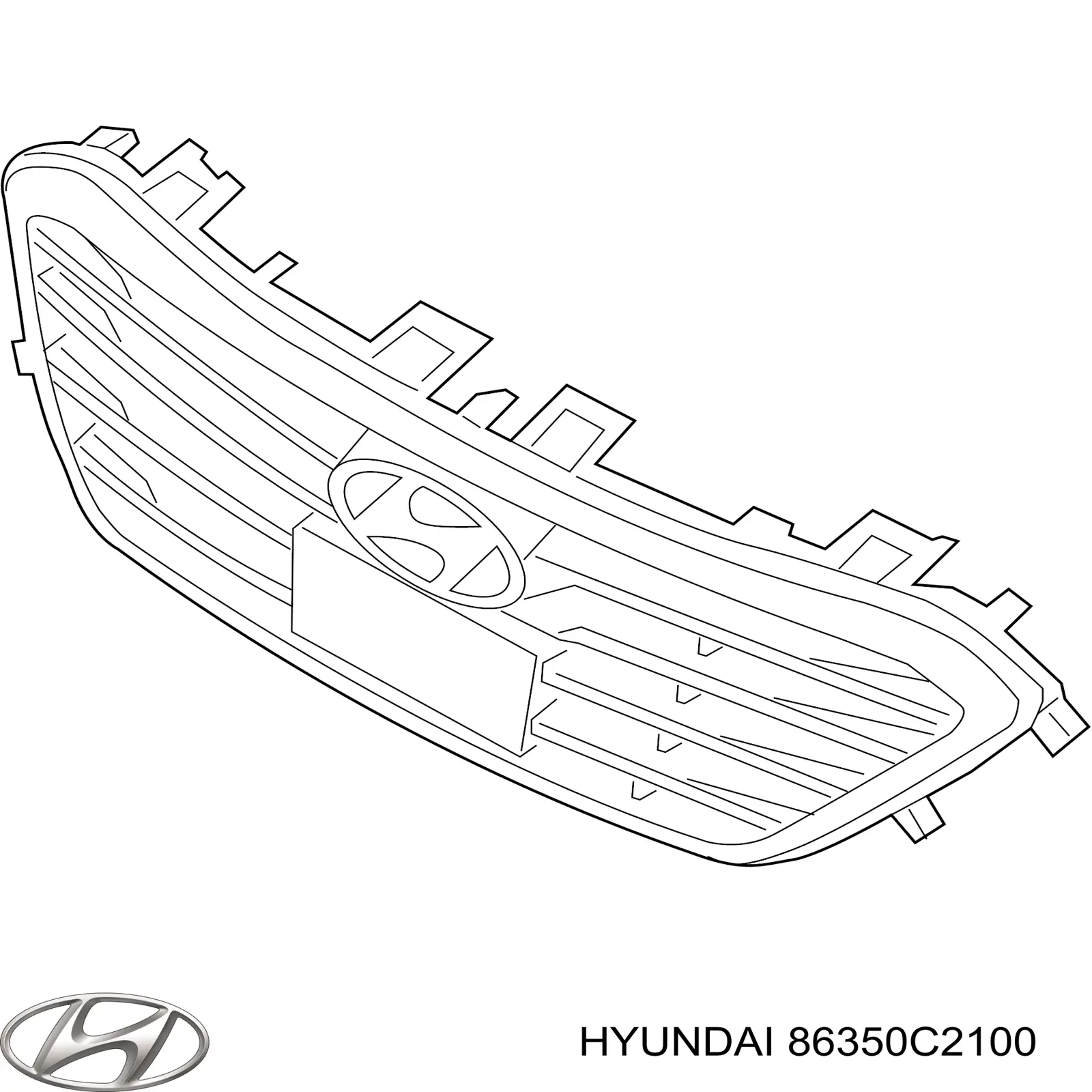 86350C2100 Hyundai/Kia Atrapa chłodnicy