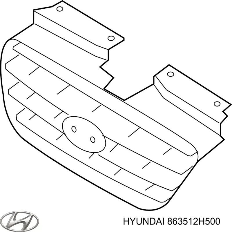 863512H500 Hyundai/Kia Atrapa chłodnicy