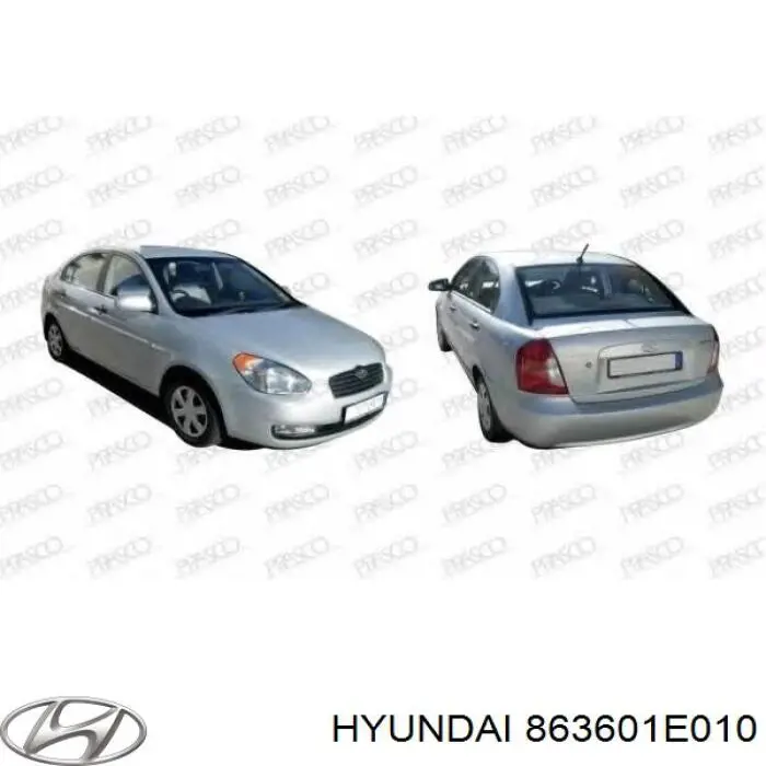 Do koszyka 863601E010 Hyundai/Kia Atrapa chłodnicy