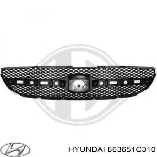 Do koszyka 863651C310 Hyundai/Kia Atrapa chłodnicy