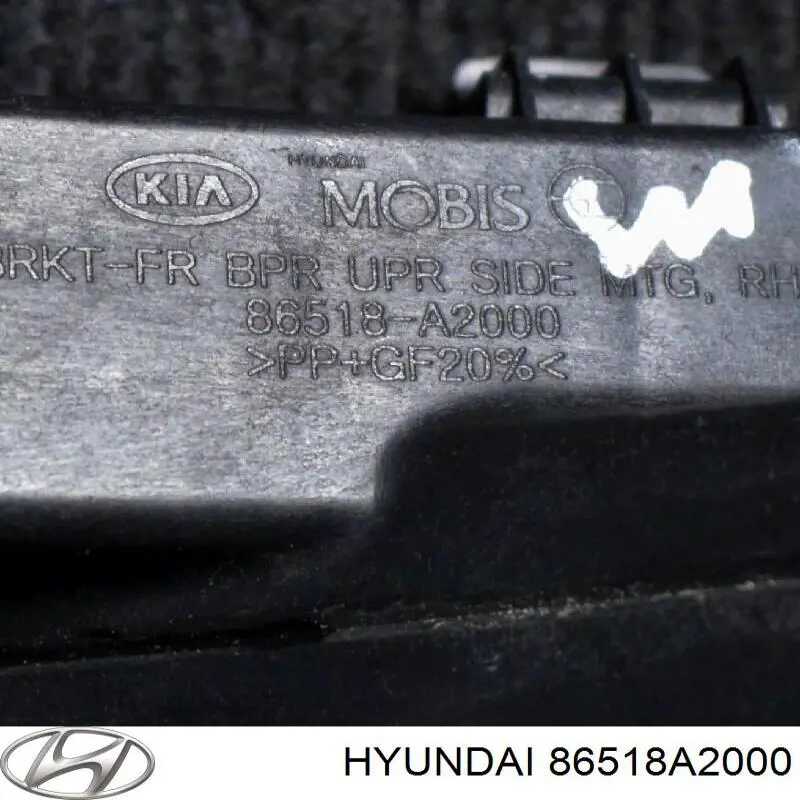 86518A2000 Hyundai/Kia Prowadnica zderzaka przedniego prawa