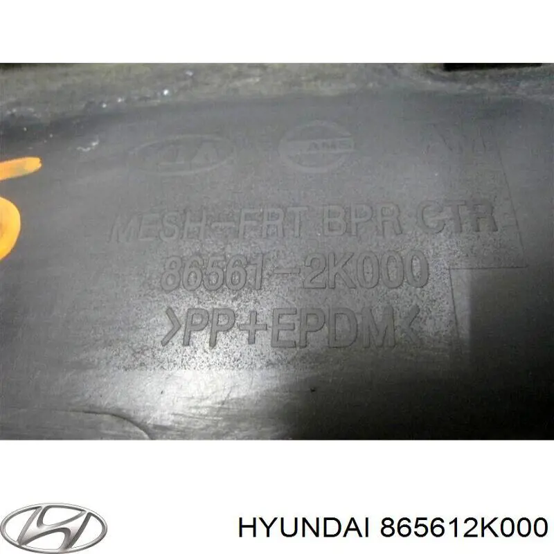 Do koszyka 865612K000 Hyundai/Kia Kratka zderzaka przedniego