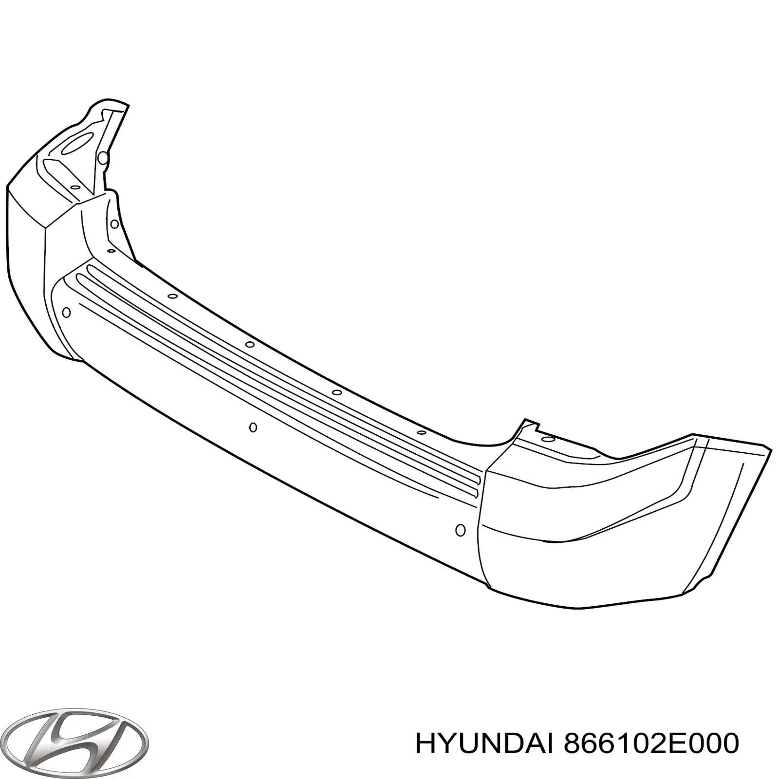 Do koszyka 866102E000 Hyundai/Kia Zderzak tylny