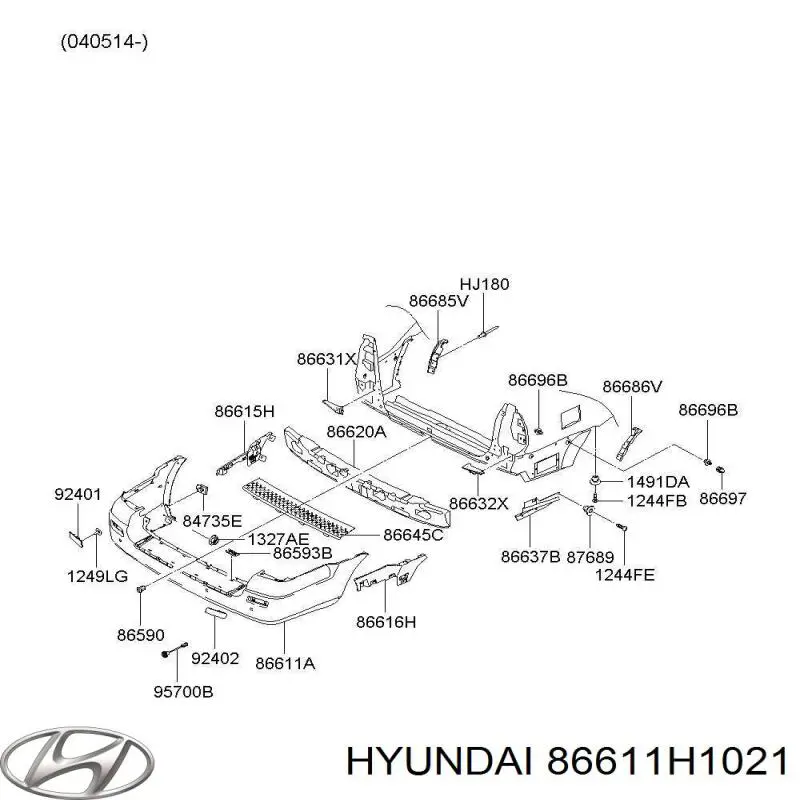  Zderzak tylny Hyundai Terracan 