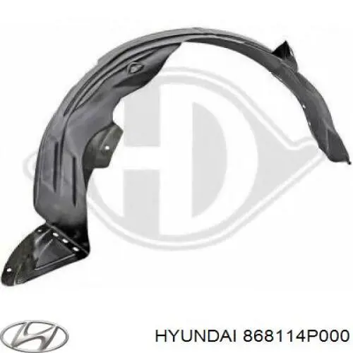 Do koszyka Nadkole błotnika przedniego lewe Hyundai I20 I PB
