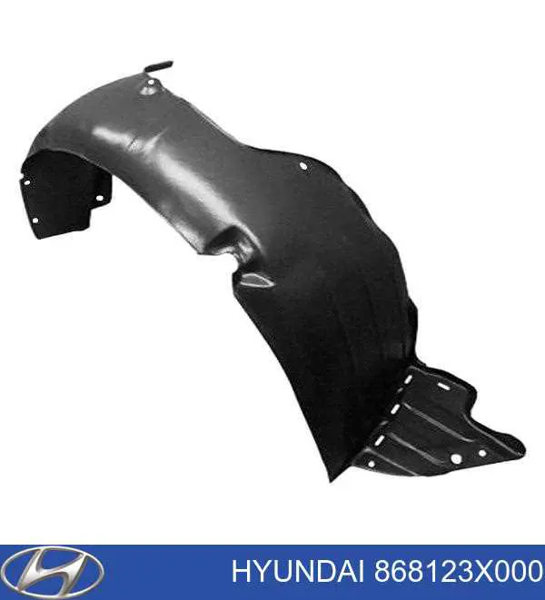 Do koszyka 868123X000 Hyundai/Kia Nadkole błotnika przedniego prawe