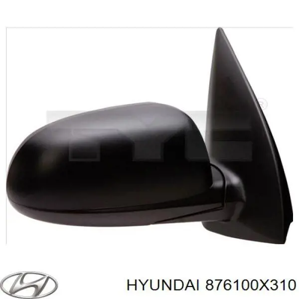 Lusterko wsteczne lewe Hyundai/Kia 876100X310 cena, od 81,72 USD