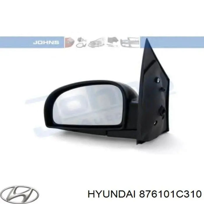 Lusterko wsteczne lewe Hyundai/Kia 876101C310 cena, od 56,18 USD