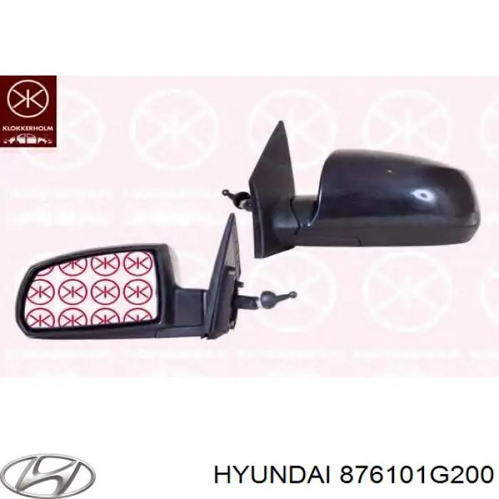 Lusterko wsteczne lewe 876101G200 Hyundai/Kia