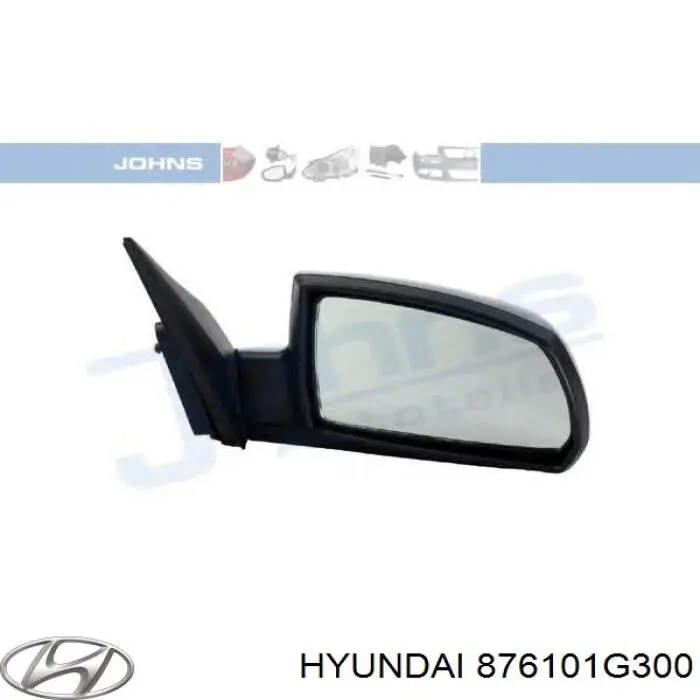 Do koszyka 876101G300 Hyundai/Kia Lusterko wsteczne lewe