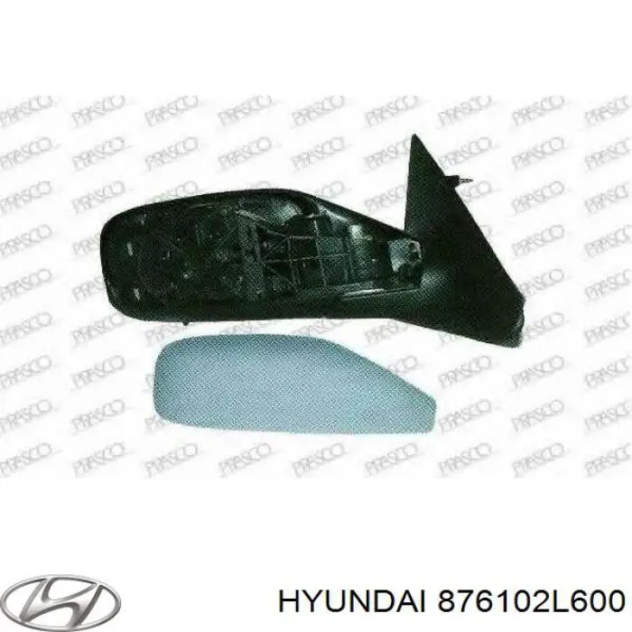 Lusterko wsteczne lewe 876102L600 Hyundai/Kia